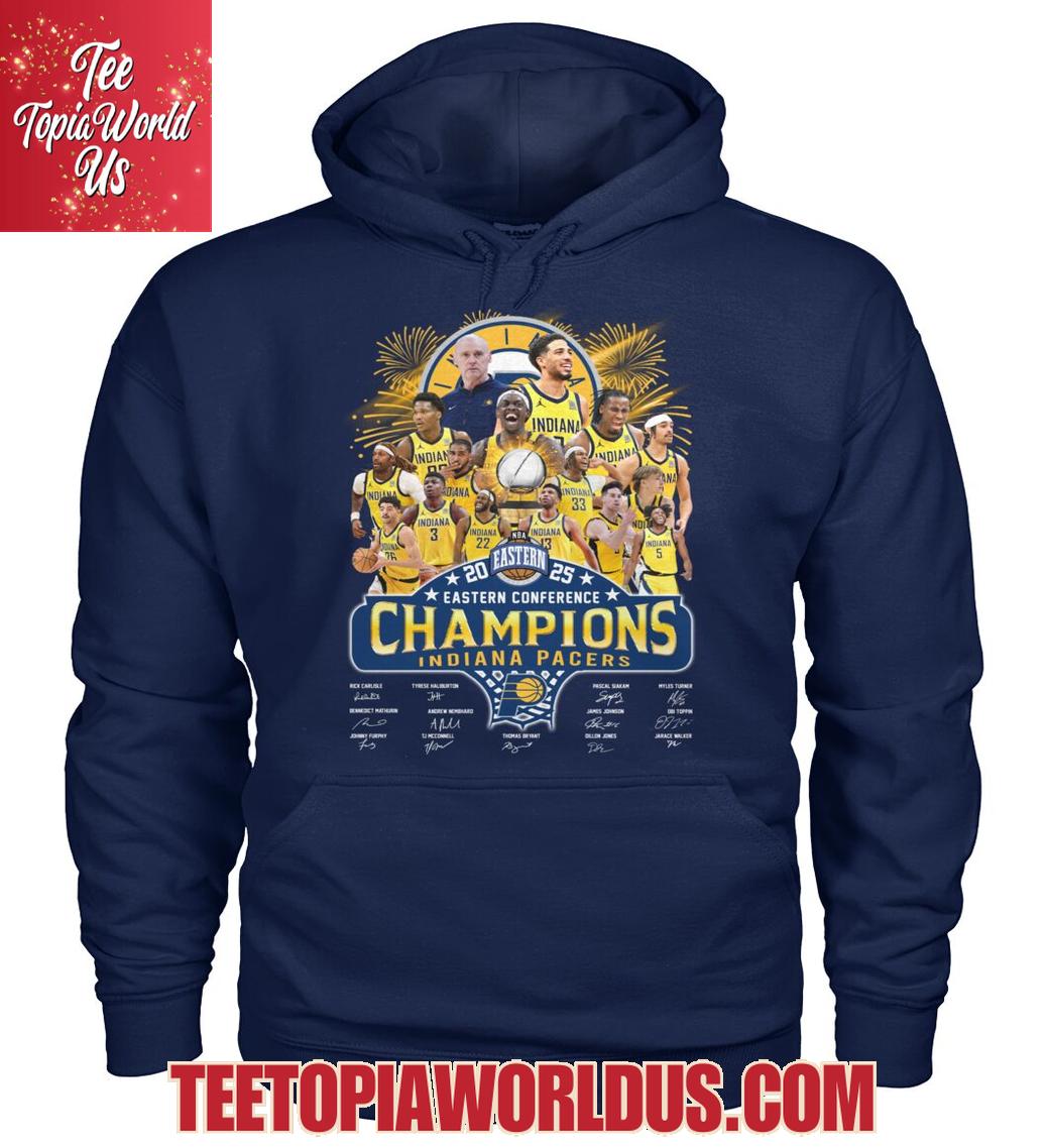 2025 East Conference Champions Indiana Pacers T-Shirt 2025 East Conference Champions Indiana Pacers T-Shirt
