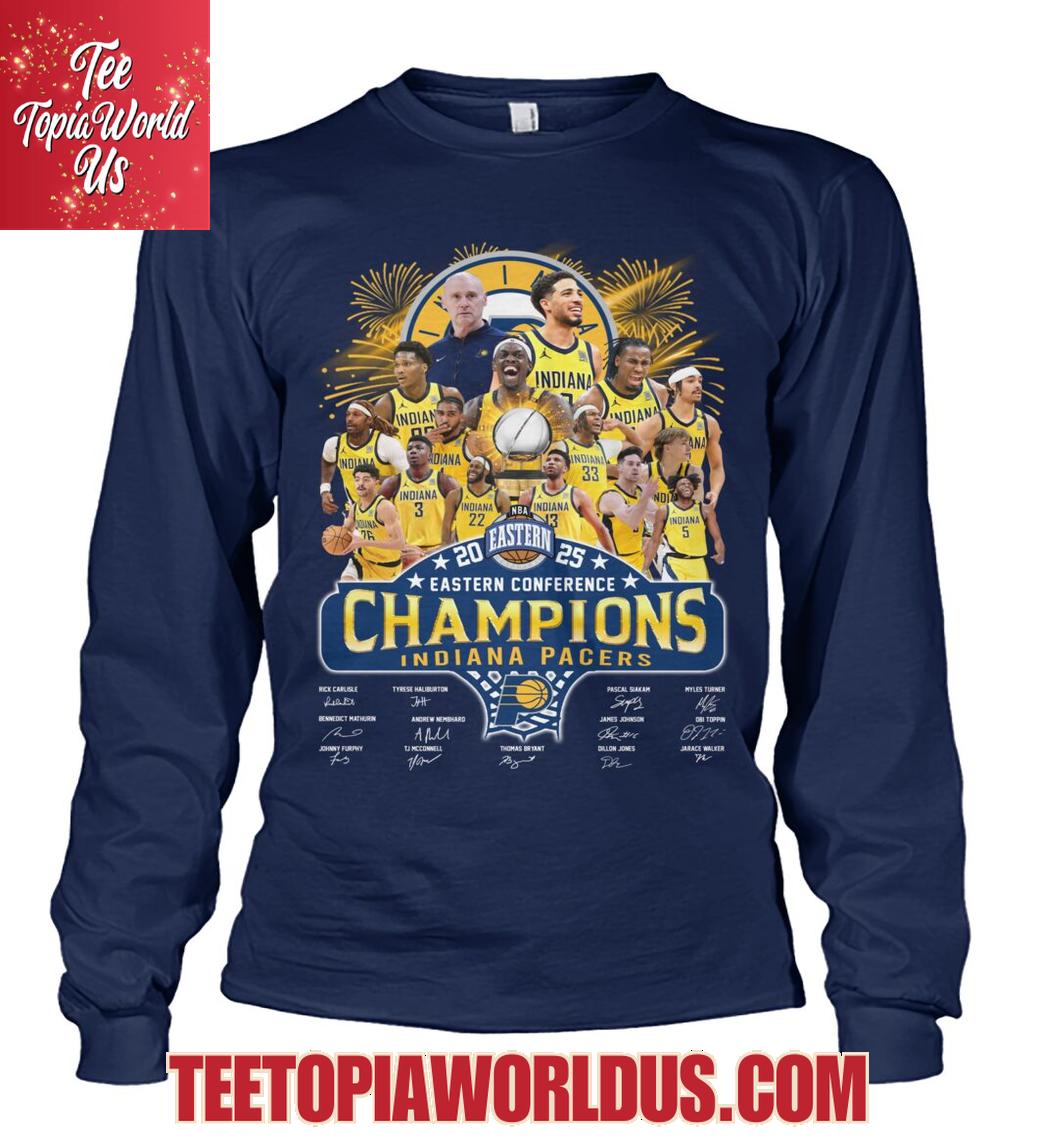 2025 East Conference Champions Indiana Pacers T-Shirt 2025 East Conference Champions Indiana Pacers T-Shirt