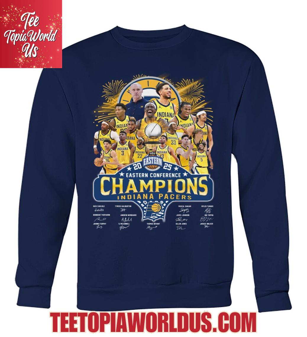 2025 East Conference Champions Indiana Pacers T-Shirt 2025 East Conference Champions Indiana Pacers T-Shirt