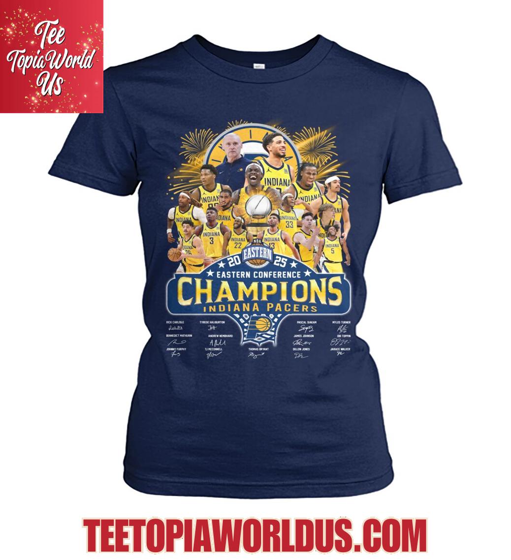 2025 East Conference Champions Indiana Pacers T-Shirt 2025 East Conference Champions Indiana Pacers T-Shirt