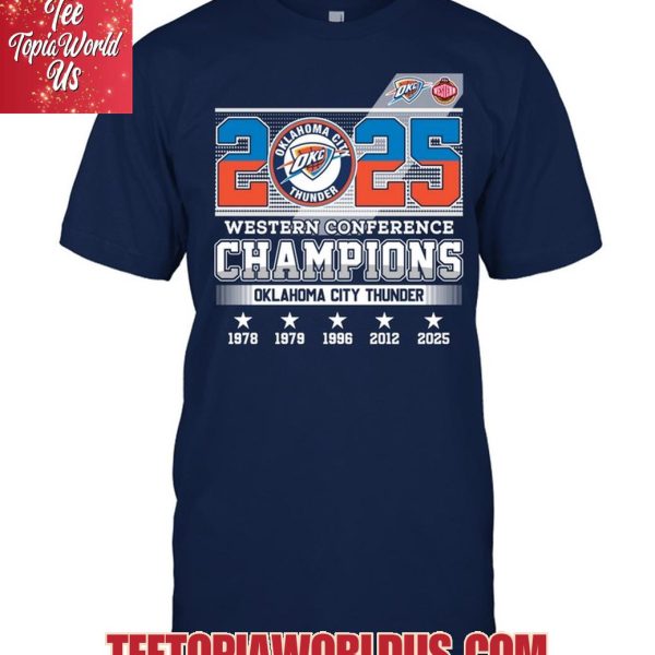 2025 Western Conference Champions Oklahoma City Thunder T-Shirt