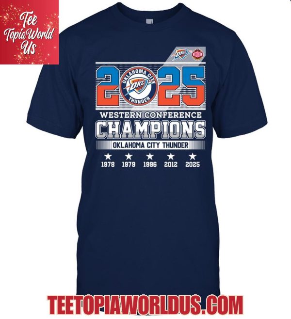 2025 Western Conference Champions Oklahoma City Thunder T-Shirt