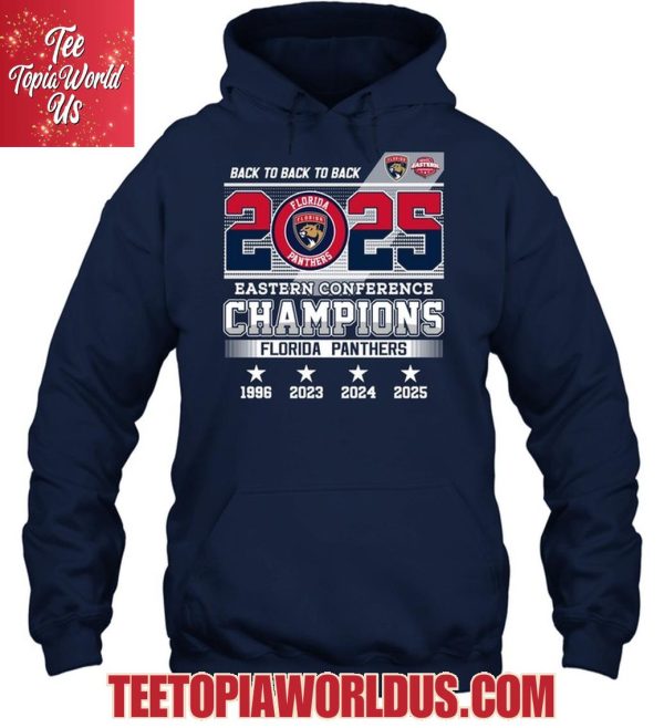 Back To Back To Back 2025 Eastern Conference Champions Florida Panthers T-Shirt