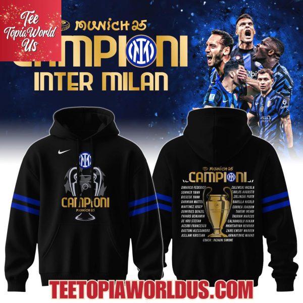 Inter Milan Campioni UEFA 2024-25 Season T-Shirt, Hoodie