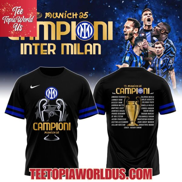 Inter Milan Campioni UEFA 2024-25 Season T-Shirt, Hoodie