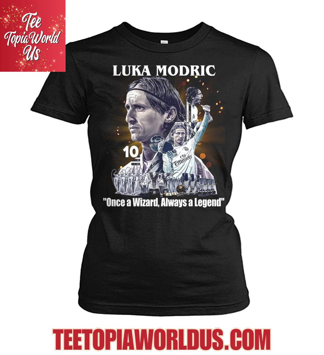 Luka Modric Once A Wizard Always A Legend T-Shirt Luka Modric Once A Wizard Always A Legend T-Shirt
