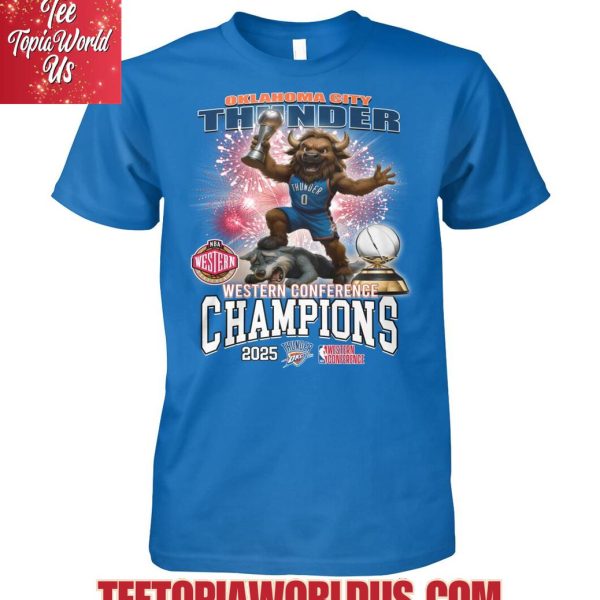Okalahoma City Thunder Western Conference Champions 2025 T-Shirt
