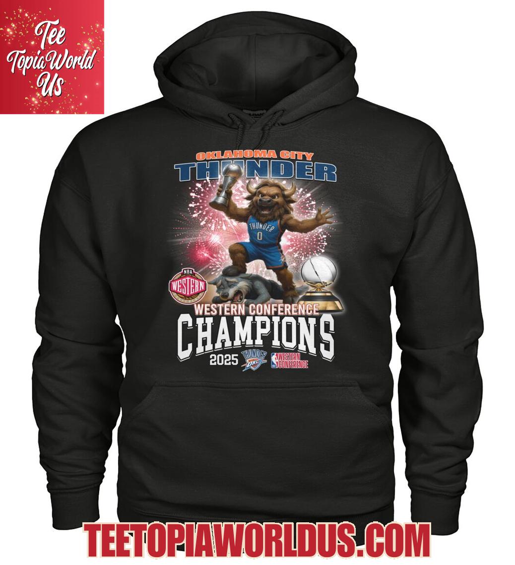 Okalahoma City Thunder Western Conference Champions 2025 T-Shirt Okalahoma City Thunder Western Conference Champions 2025 T-Shirt