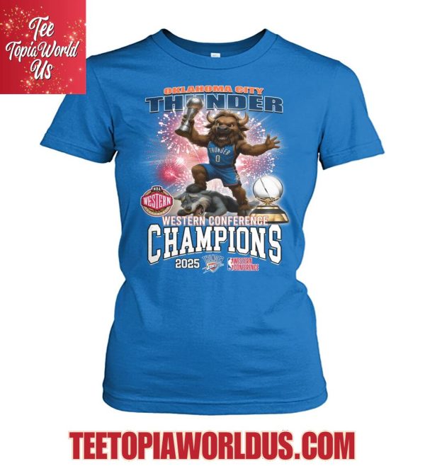 Okalahoma City Thunder Western Conference Champions 2025 T-Shirt