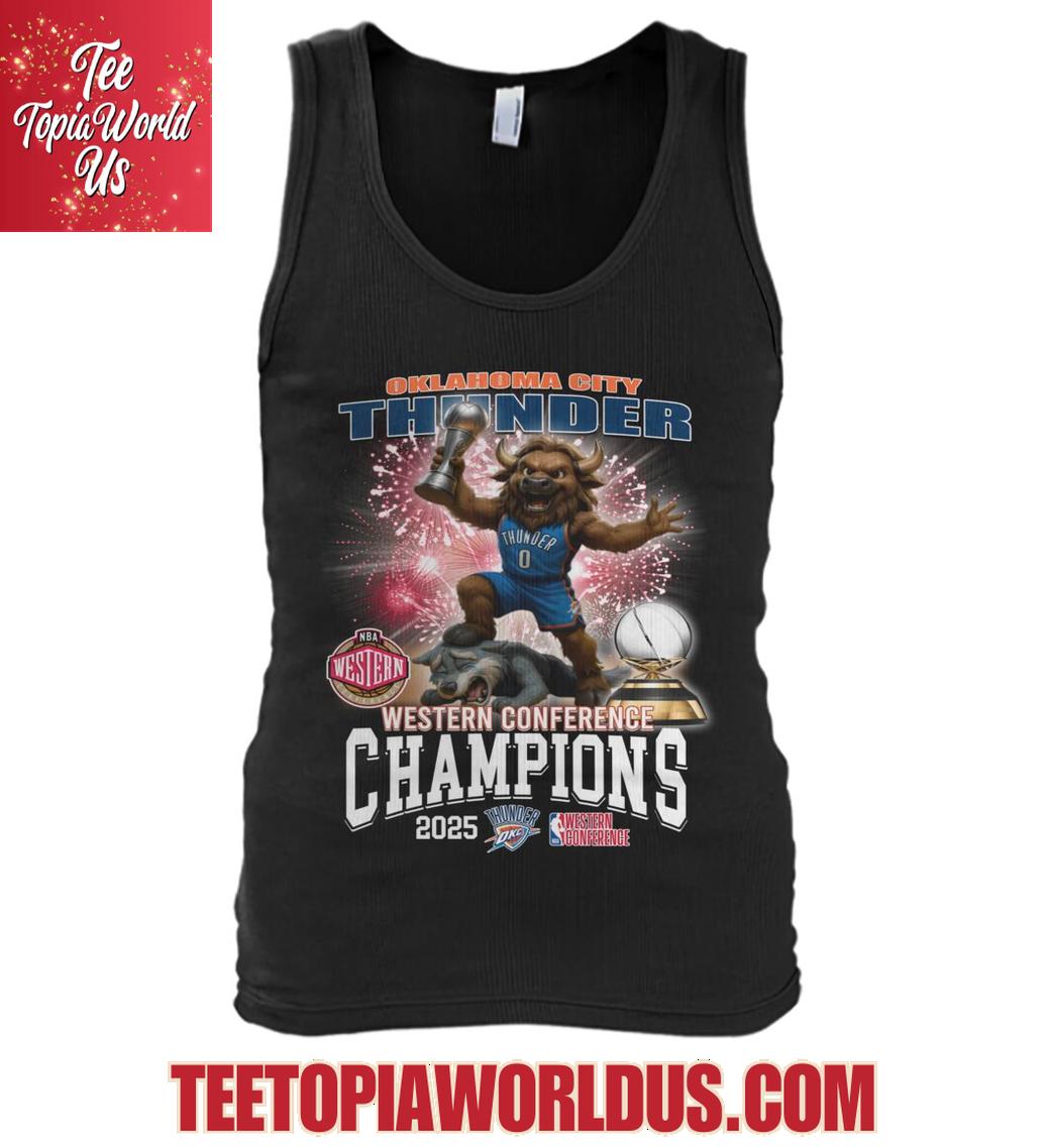 Okalahoma City Thunder Western Conference Champions 2025 T-Shirt Okalahoma City Thunder Western Conference Champions 2025 T-Shirt