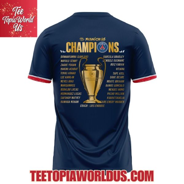 Paris Saint-Germain Champions UEFA 2024-25 Season Tshirt