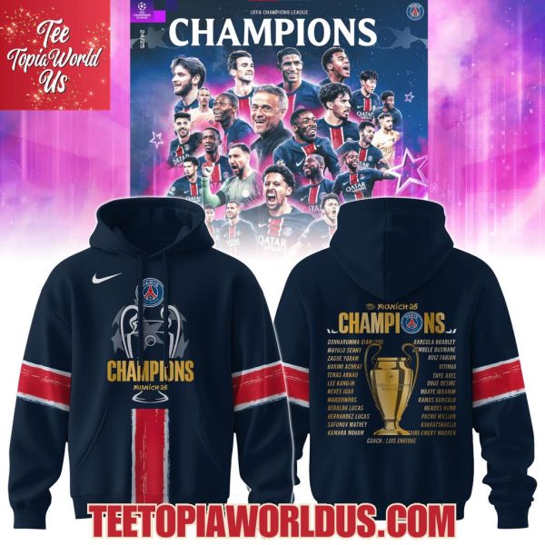 Paris Saint-Germain Champions UEFA 2024-25 Season Tshirt