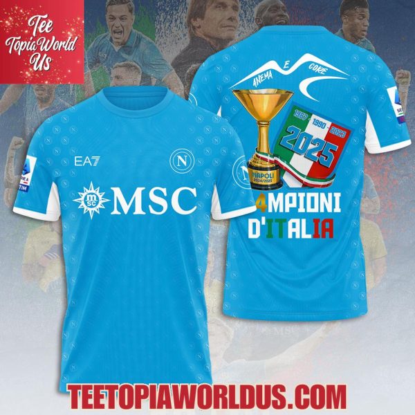 S.S.C. Napoli Ch4mpioni D’Italia 2025 T-Shirt, Hoodie