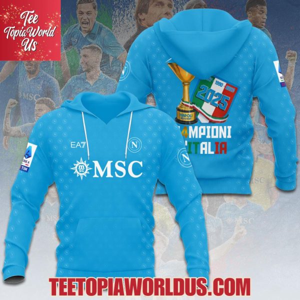 S.S.C. Napoli Ch4mpioni D’Italia 2025 T-Shirt, Hoodie