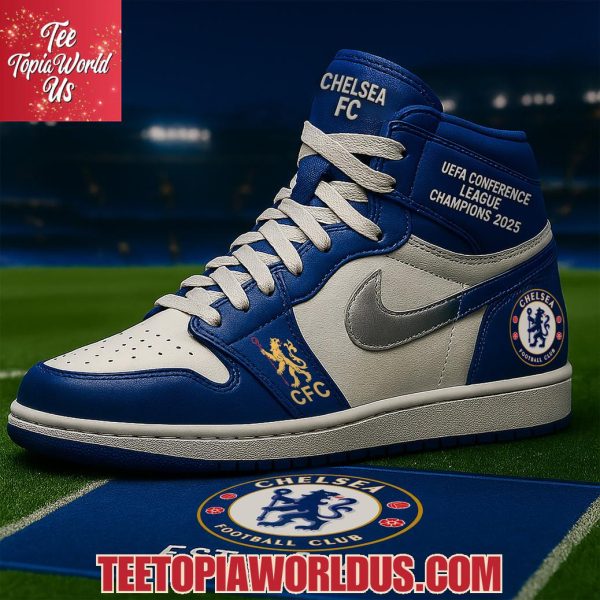 UEFA Conference League Champions 2025 Chelsea FC Air Jordan 1, Hightop