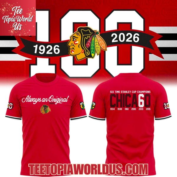 100th Anniversary Chicago Blackhawks T-Shirt