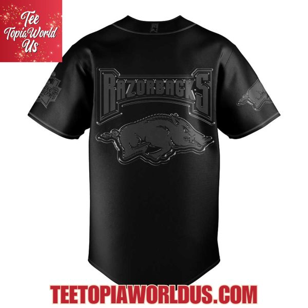 2025 Arkansas Razorbacks Baseball Back In Black Jersey