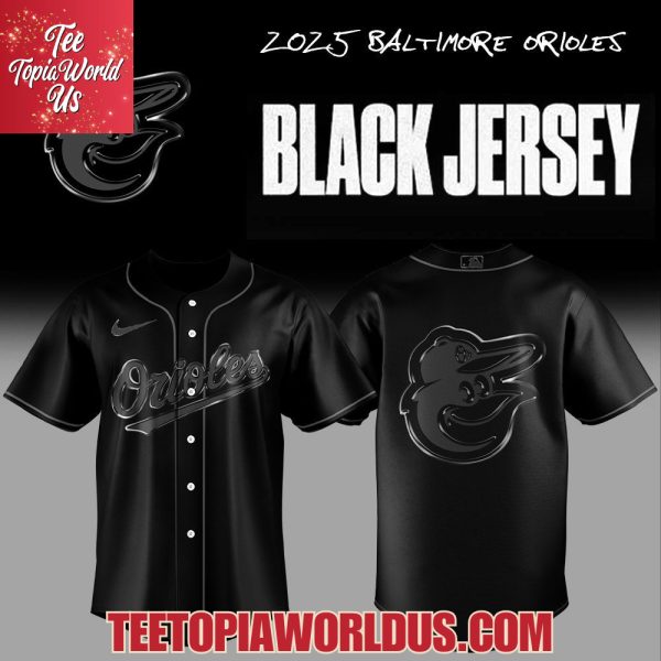 2025 Baltimore Orioles Back In Black Jersey