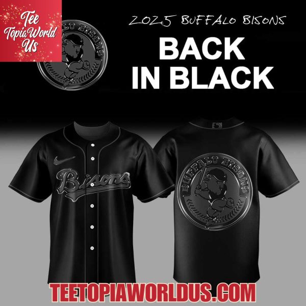 2025 Buffalo Bisons Back In Black Jersey