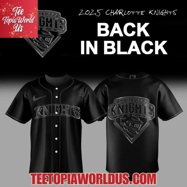 2025 Charlotte Knights Back In Black Jersey