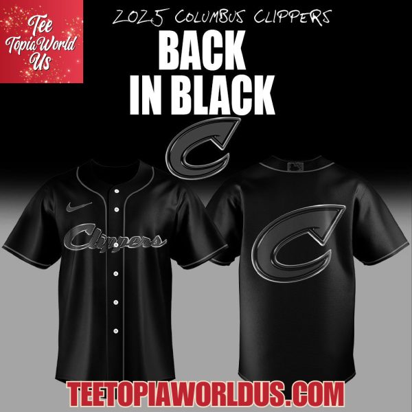 2025 Columbus Clippers Back In Black Jersey