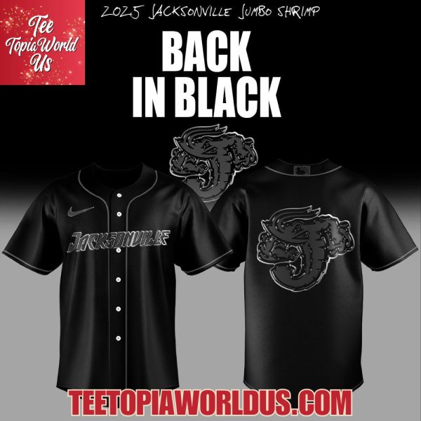 2025 Jacksonville Jumbo Shrimp Back In Black Jersey