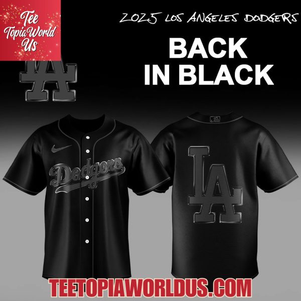 2025 Los Angeles Dodgers Back In Black Jersey