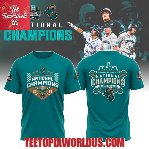 2025 Men’s College Baseball Champions Coastal Carolina T-Shirt, Cap, Hoodie