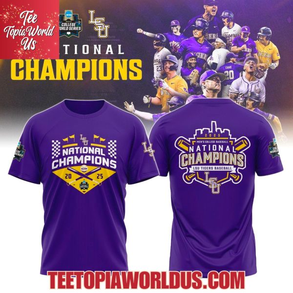 2025 Men’s College Baseball Champions LSU Tigers T-Shirt, Cap, Hoodie