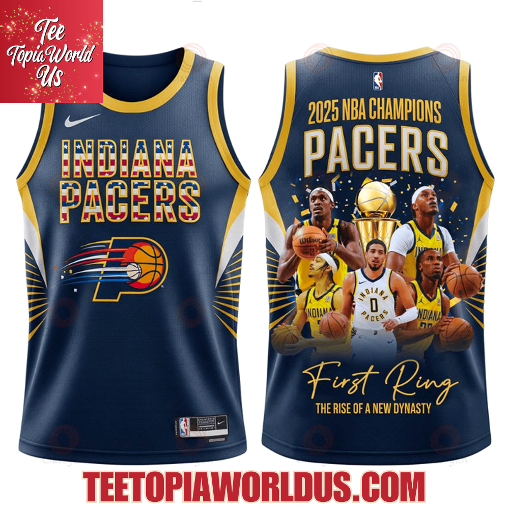 2025 NBA Champions Pacers First Ring The Rise Of A New Dynasty Basketball Jersey 2025 NBA Champions Pacers First Ring The Rise Of A New Dynasty Basketball Jersey