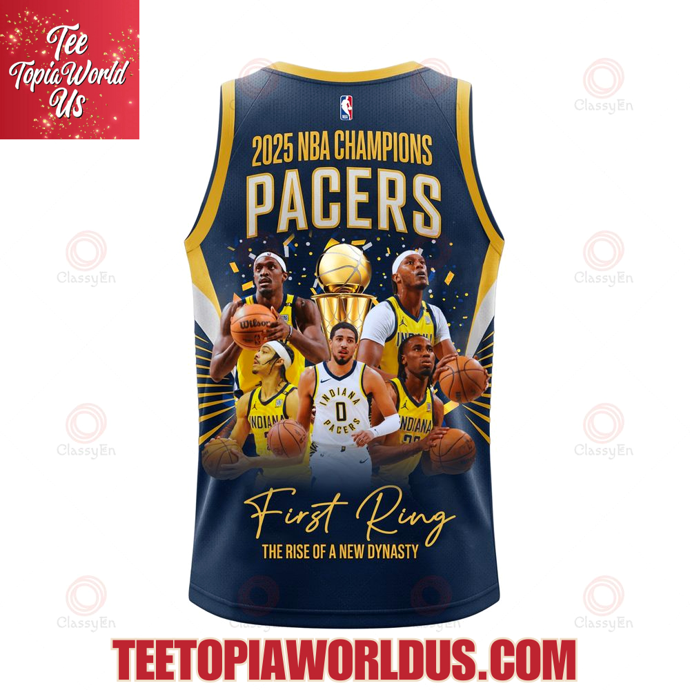 2025 NBA Champions Pacers First Ring The Rise Of A New Dynasty Basketball Jersey 2025 NBA Champions Pacers First Ring The Rise Of A New Dynasty Basketball Jersey
