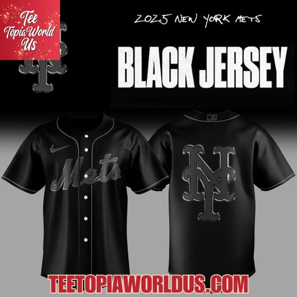2025 New York Mets Back In Black Jersey
