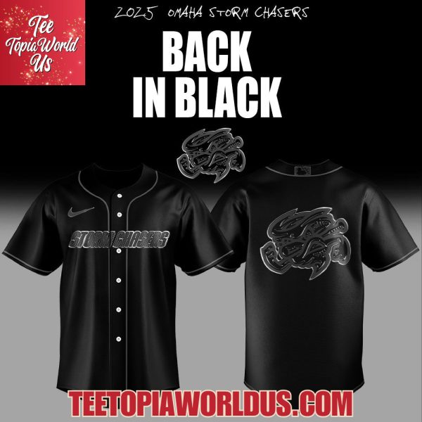 2025 Omaha Storm Chasers Back In Black Jersey