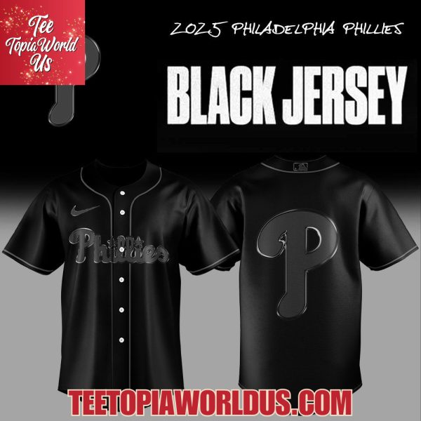 2025 Philadelphia Phillies Back In Black Jersey