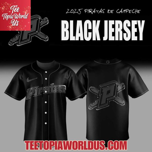 2025 Piratas de Campeche De vuelta en Jersey Negro