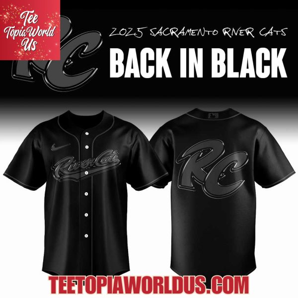 2025 Sacramento River Cats Back In Black Jersey