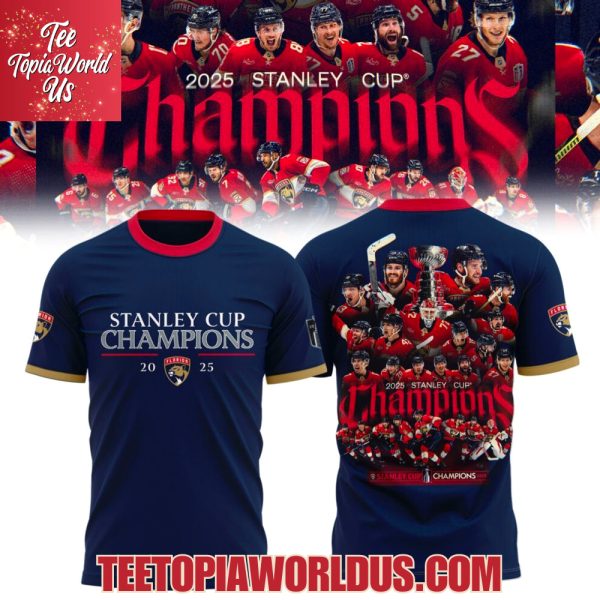 2025 Stanley Cup Champions Florida Panthers Blue Hoodie, T-Shirt
