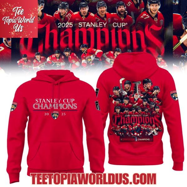 2025 Stanley Cup Champions Florida Panthers Red Hoodie, T-Shirt