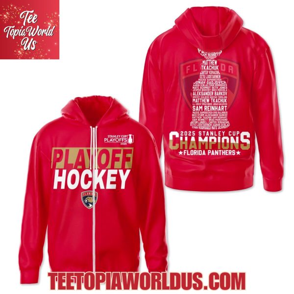2025 Stanley Cup Champions Florida Panthers Red T-Shirt, Hoodie