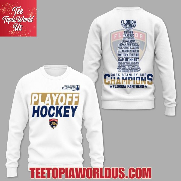2025 Stanley Cup Champions Florida Panthers White T-Shirt, Hoodie