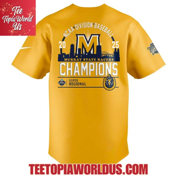 2025 Super Regional Champions Murray State Baseball Jersey – Yellow
