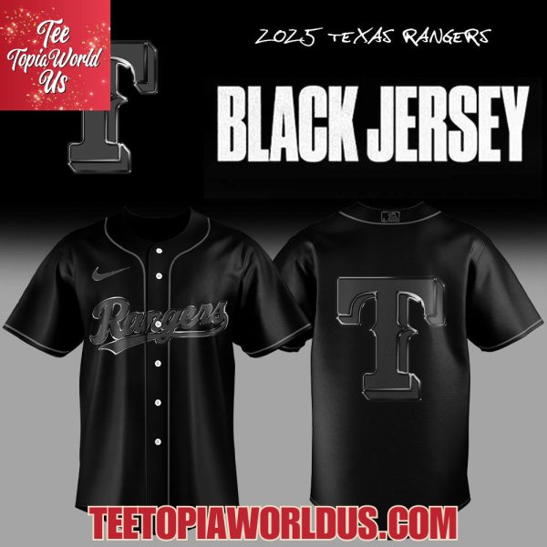 2025 Texas Rangers Back In Black Jersey