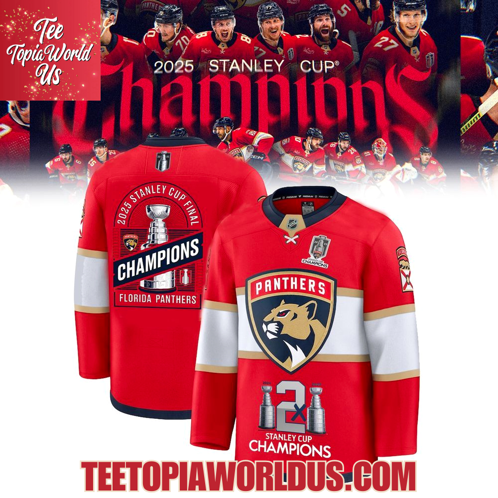 2x 2025 Stanley Cup Final Champions Florida Panthers Hockey Jersey 2x 2025 Stanley Cup Final Champions Florida Panthers Hockey Jersey