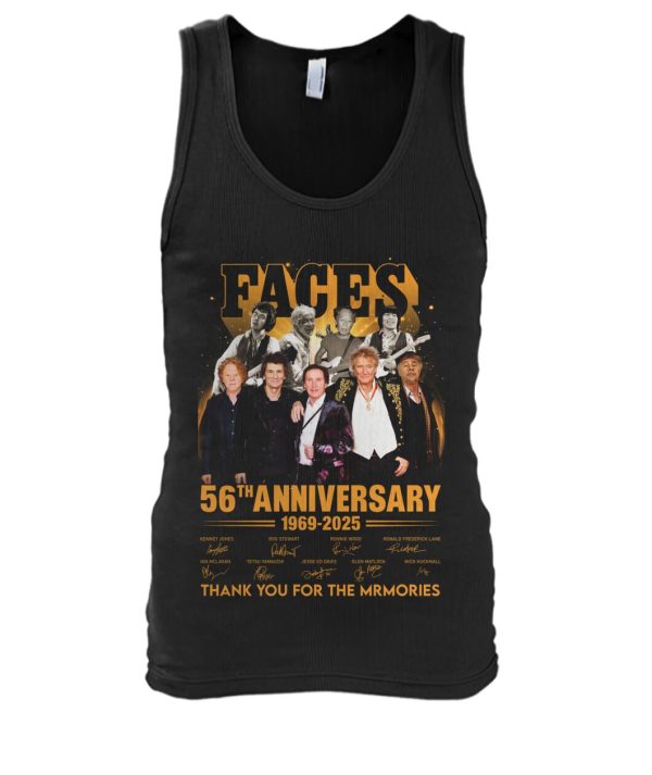 Faces 56th Anniversary 1969 – 2025 Thank You For The Memories T-Shirt