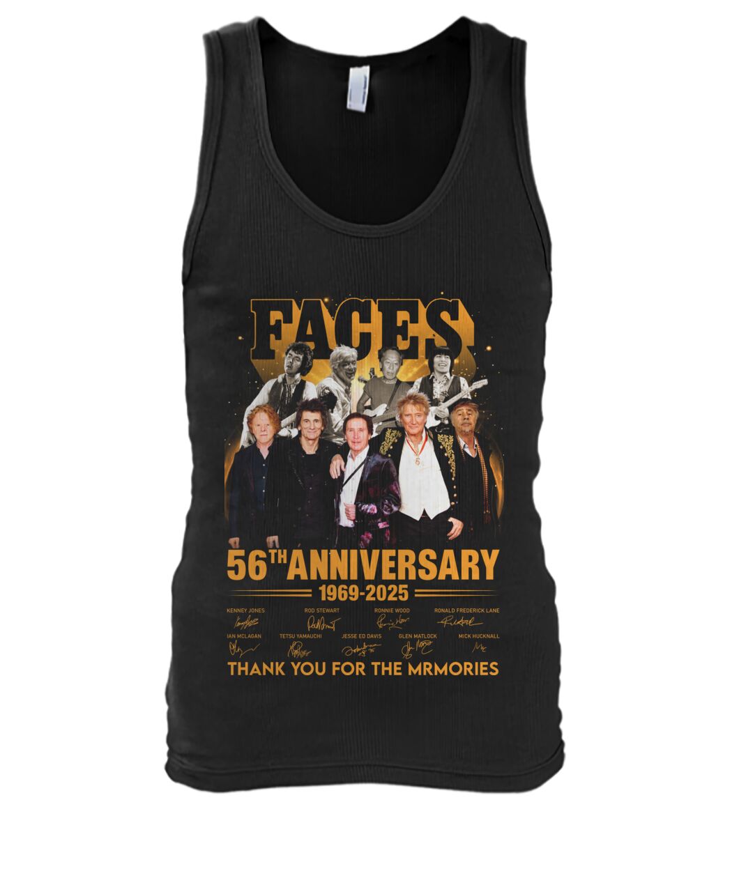 Faces 56th Anniversary 1969 - 2025 Thank You For The Memories T-Shirt Faces 56th Anniversary 1969 - 2025 Thank You For The Memories T-Shirt