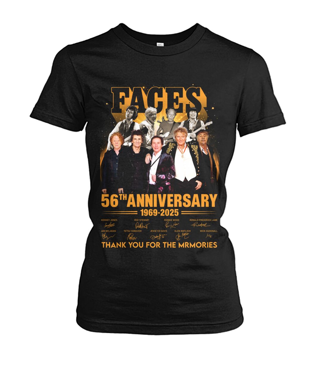 Faces 56th Anniversary 1969 - 2025 Thank You For The Memories T-Shirt Faces 56th Anniversary 1969 - 2025 Thank You For The Memories T-Shirt