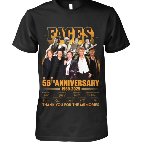 Faces 56th Anniversary 1969 – 2025 Thank You For The Memories T-Shirt