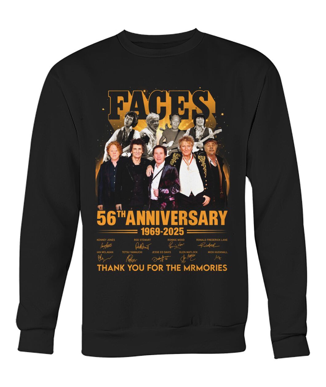 Faces 56th Anniversary 1969 - 2025 Thank You For The Memories T-Shirt Faces 56th Anniversary 1969 - 2025 Thank You For The Memories T-Shirt