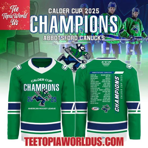 Abbotsford Canucks 2025 AHL Champions Hockey Jersey