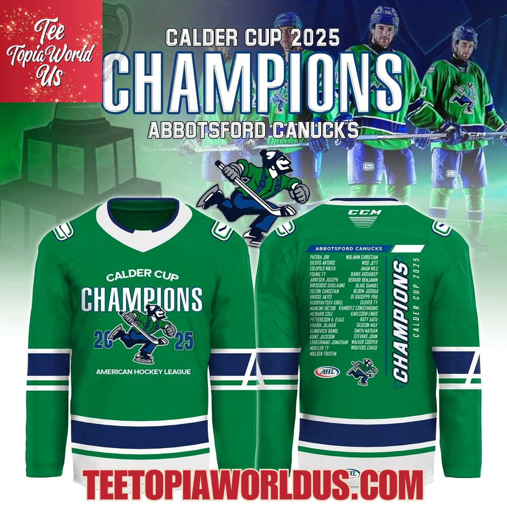 Abbotsford Canucks 2025 AHL Champions Hockey Jersey Abbotsford Canucks 2025 AHL Champions Hockey Jersey